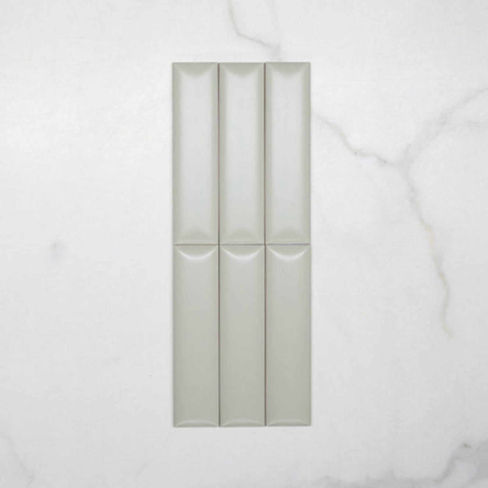 Faces No Hand Sunset Sage Avocado Satin Dune Ceramic Tile 50x200mm - The Blue Space