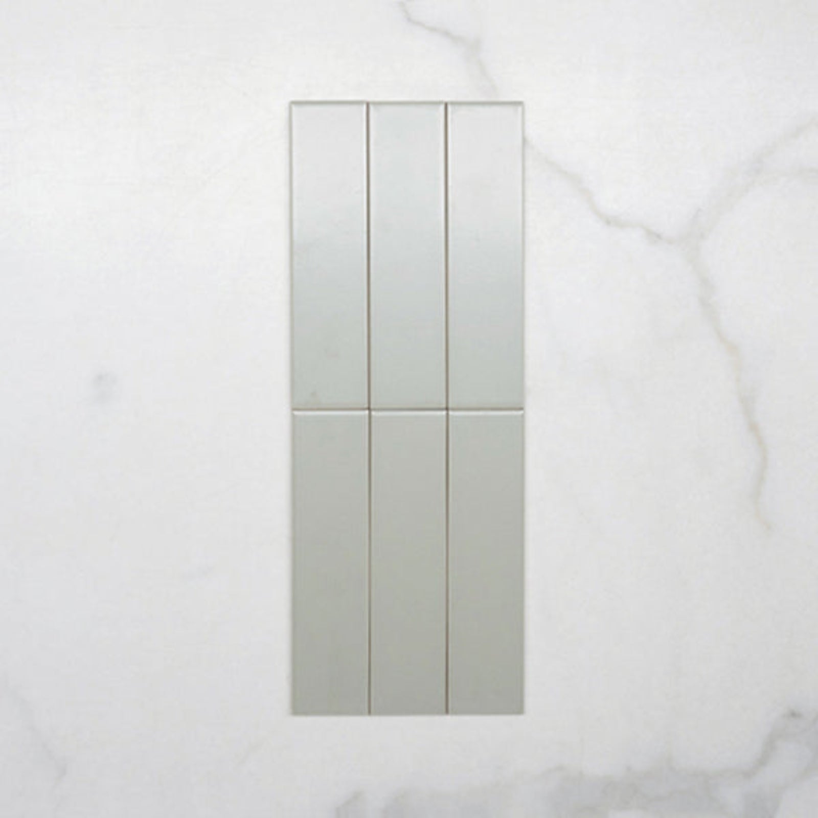 Hero No hand Sunset Sage Avocado Satin Flat Ceramic Tile 50x200mm - The Blue Space