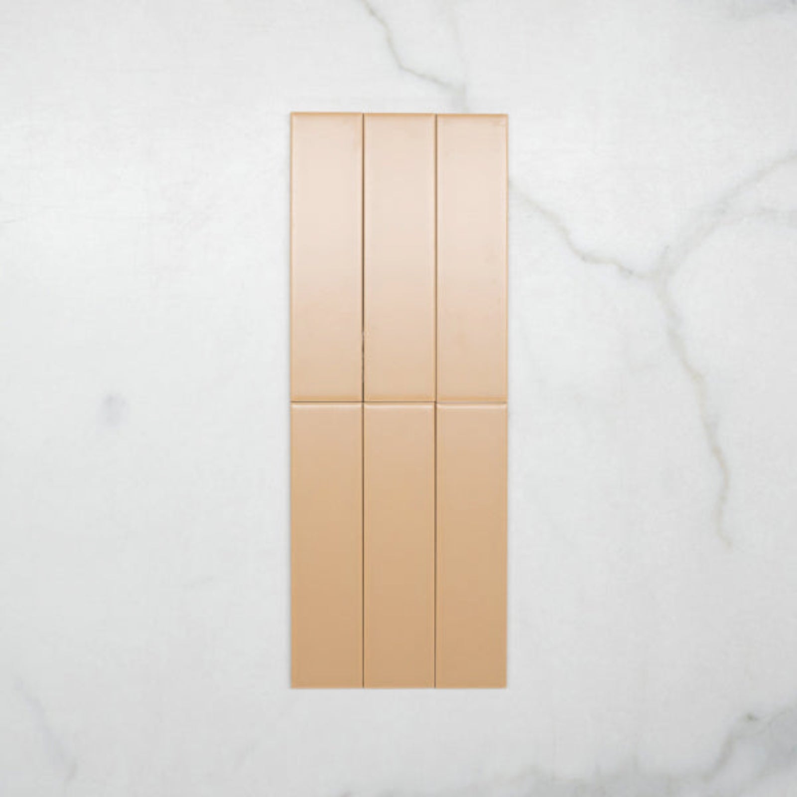 Faces No Hand Sunset Terracotta Clay Satin Flat Ceramic Tile 50x200mm - The Blue Space