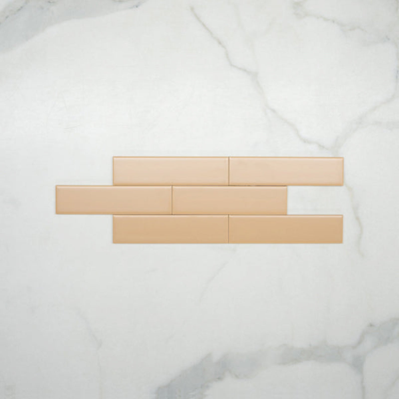 Pattern No Hand Sunset Terracotta Clay Satin Flat Ceramic Tile 50x200mm - The Blue Space