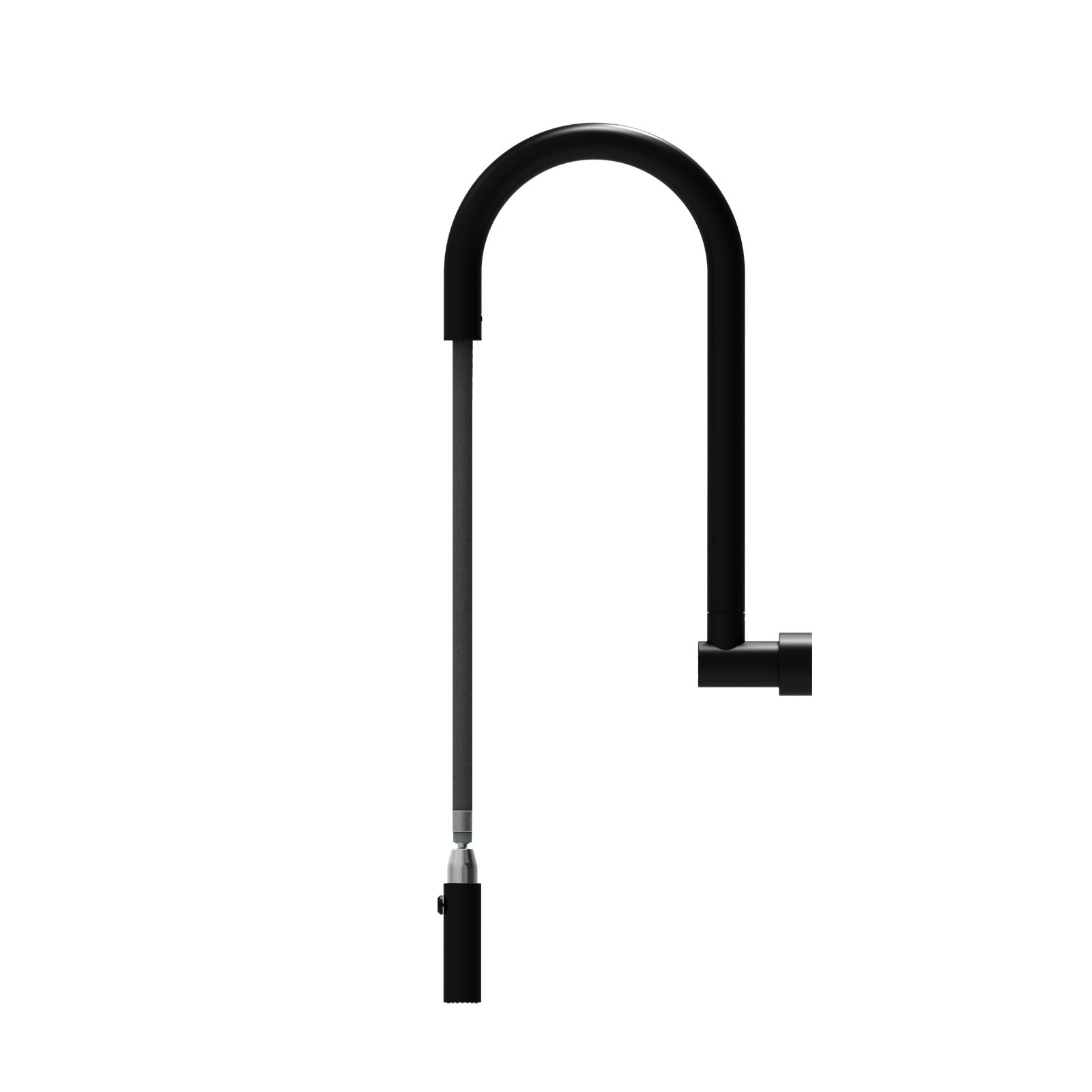 Extended Suprema Retractable Wall Spout - Matt Black SUP800RLS_MB - The Blue Space