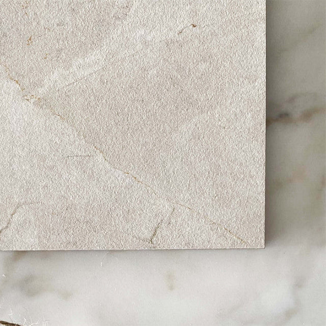 Tan Tilly Tundra Stone Look Tile Matte Tech Grip 300 x 300 x 10mm Porcelain | The Blue Space
