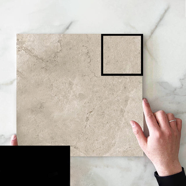 Tan Tilly Tundra Stone Look Tile Matte Tech Grip 300 x 300 x 10mm Porcelain | The Blue Space