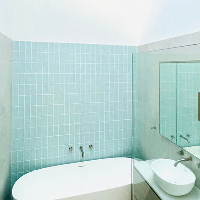 Teal Luca Hand Made Gloss Subway Tile 75 x 150 x 8mm | The Blue Space