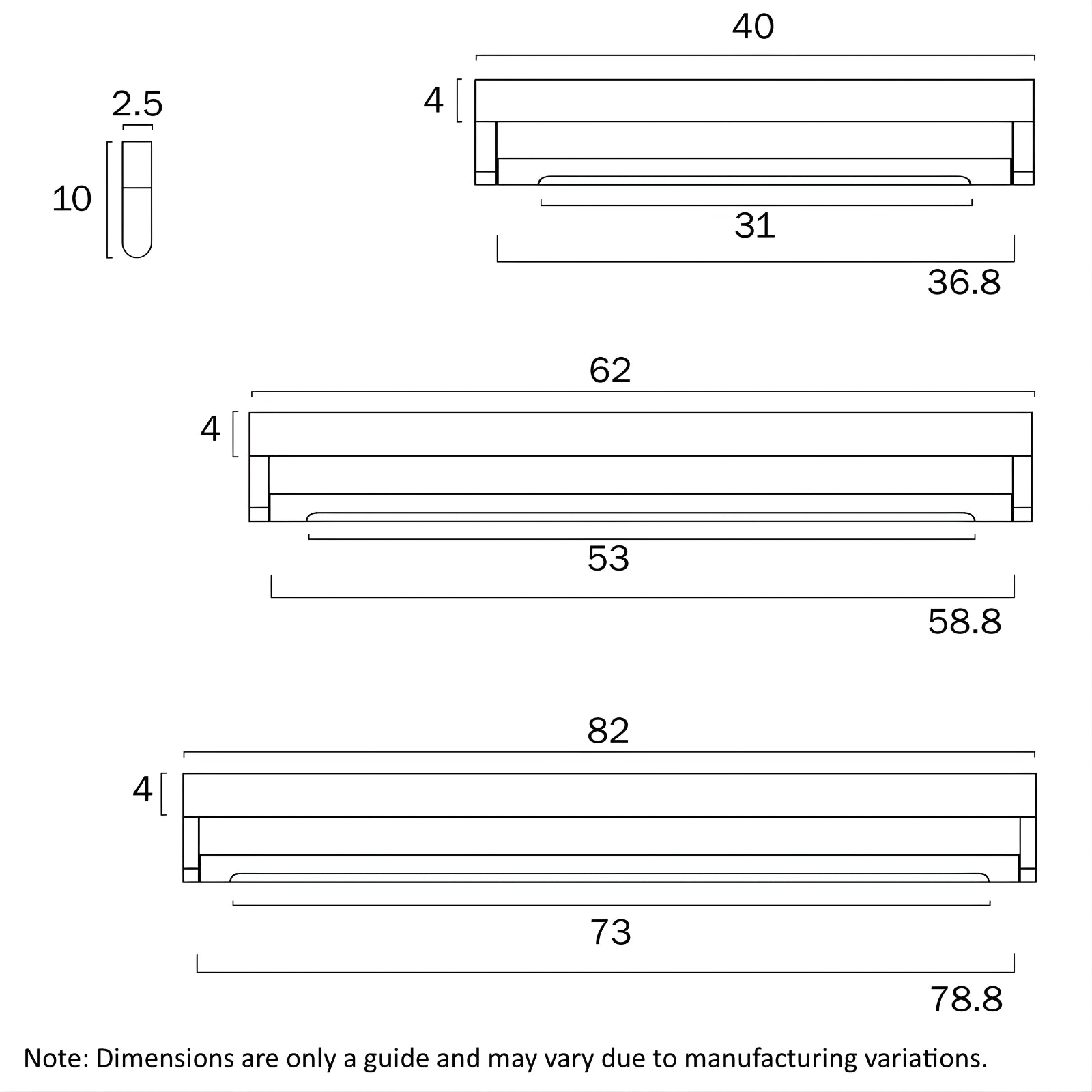 Line Drawing Telbix Arvin 40 Vanity Wall Light Chrome ARVINWB40-CH3C - The Blue Space