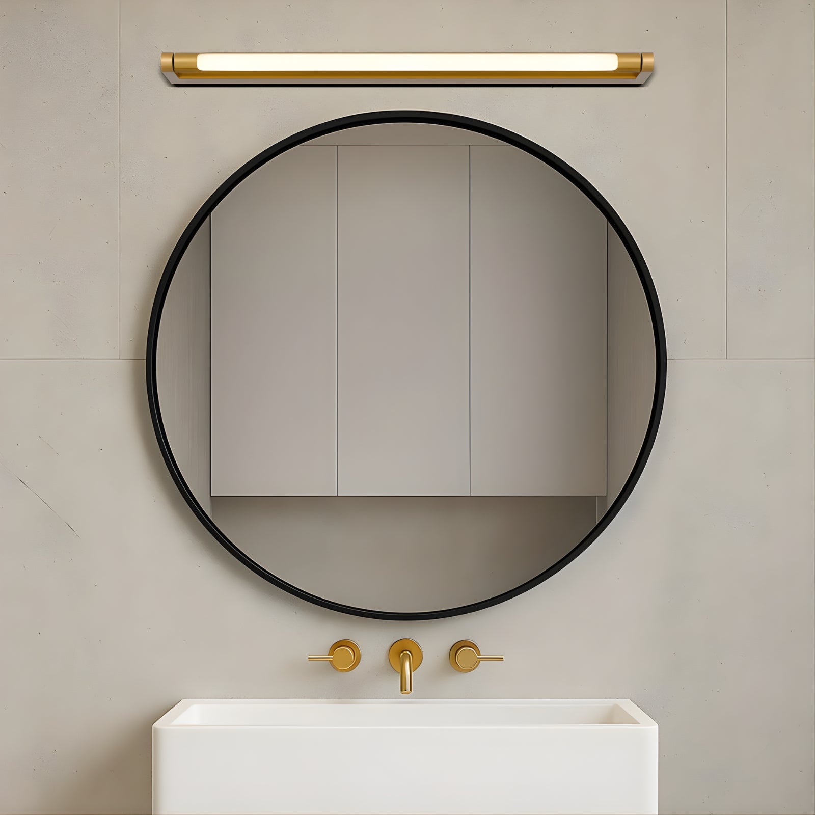 Bathroom Telbix Arvin 60 Vanity Wall Light Antique Gold ARVINWB60-AG3C - The Blue Space
