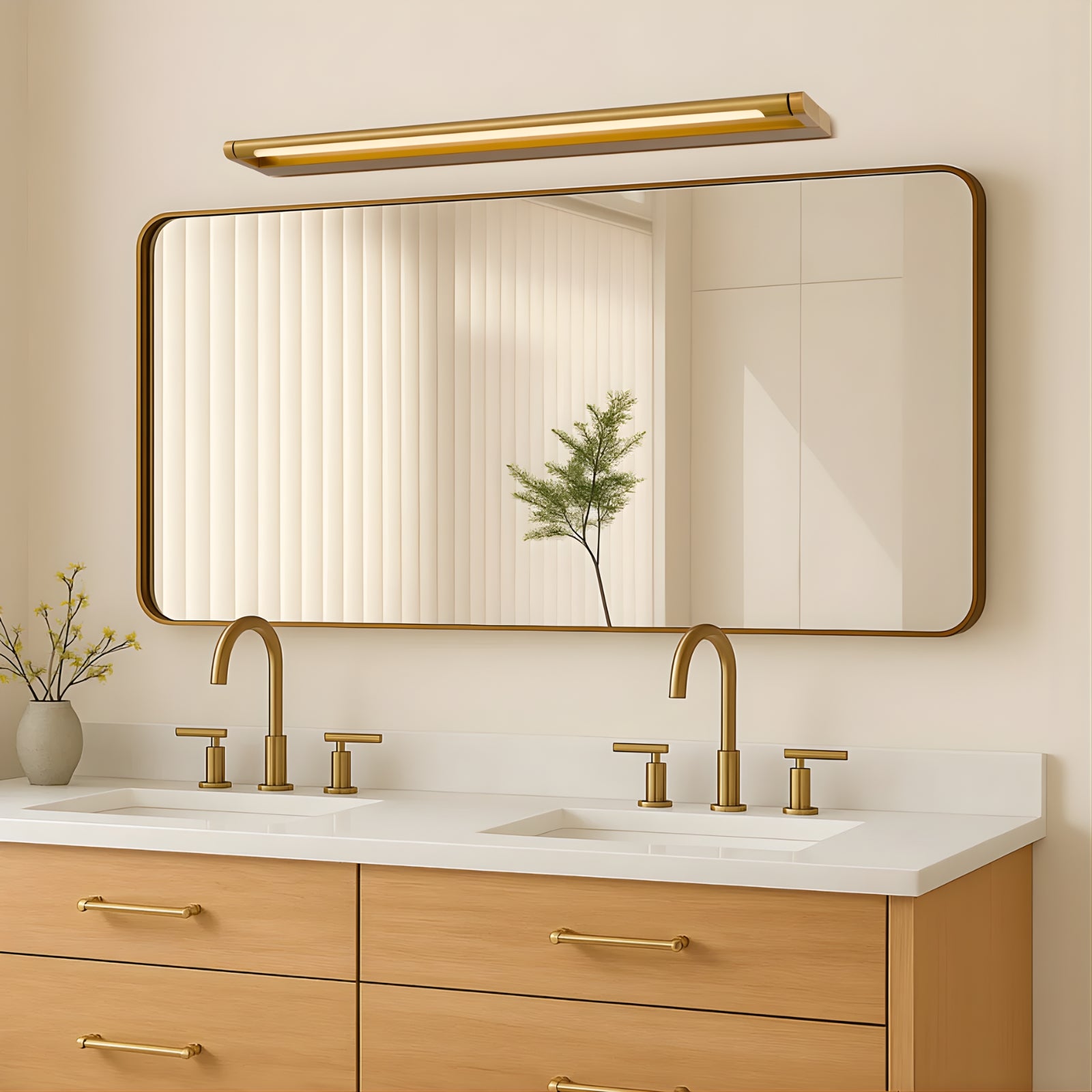 Lifestyle Telbix Arvin 80 Vanity Wall Light Antique Gold ARVINWB80-AG3C - The Blue Space