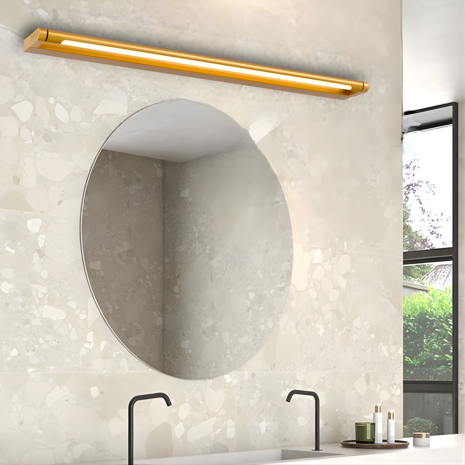 Bathroom Telbix Arvin 80 Vanity Wall Light Antique Gold ARVINWB80-AG3C - The Blue Space