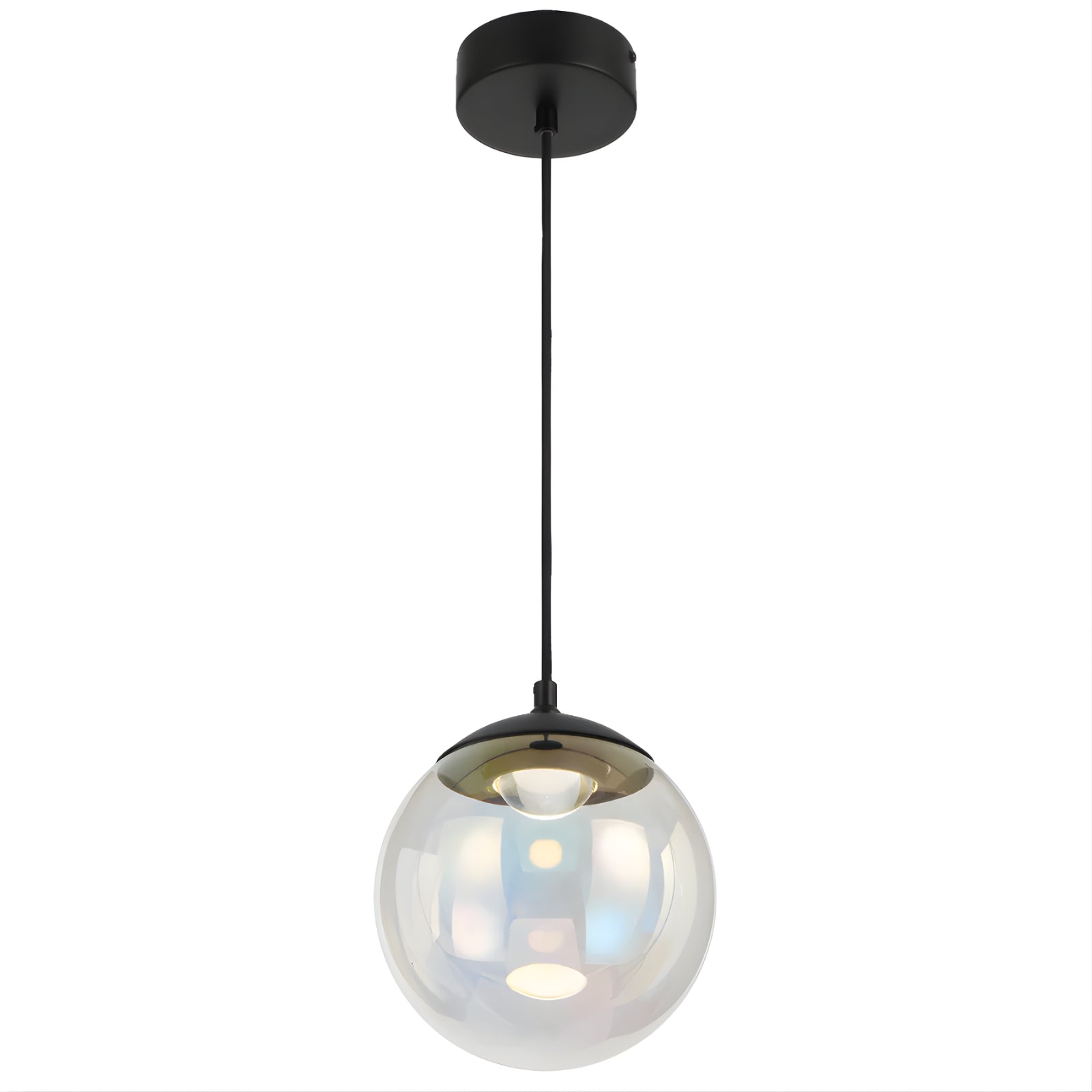 Off Telbix Aurora 20cm Pendant Light Black AURORAPE20-RBW - The Blue Space