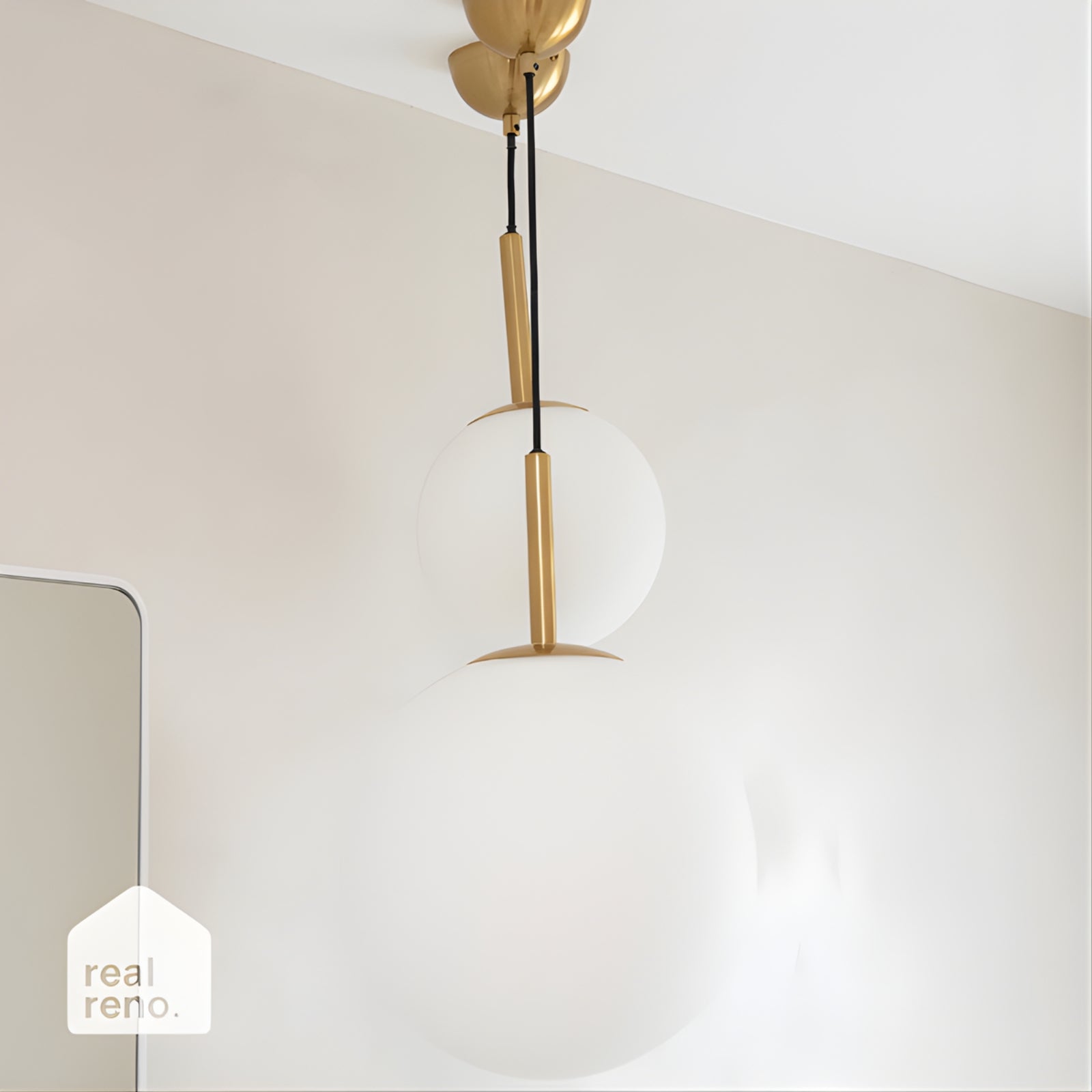 Real Reno Telbix Bally E27 30cm Pendant Antique Gold BALLYPE12-AGOM - The Blue Space