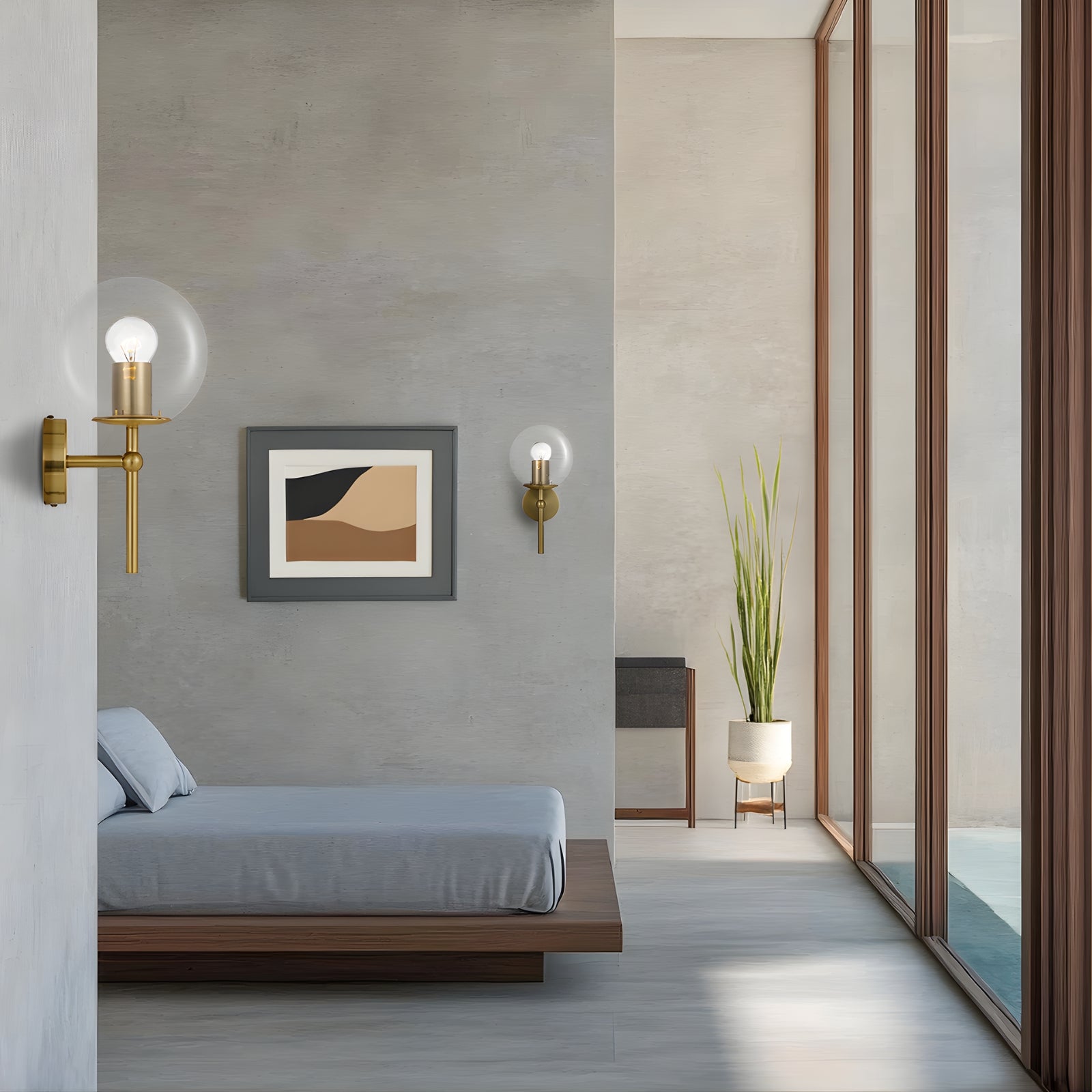 Wall Telbix Eterna 1 Wall Light Antique Gold Clear ETERNAWB1-AGCL - The Blue Space