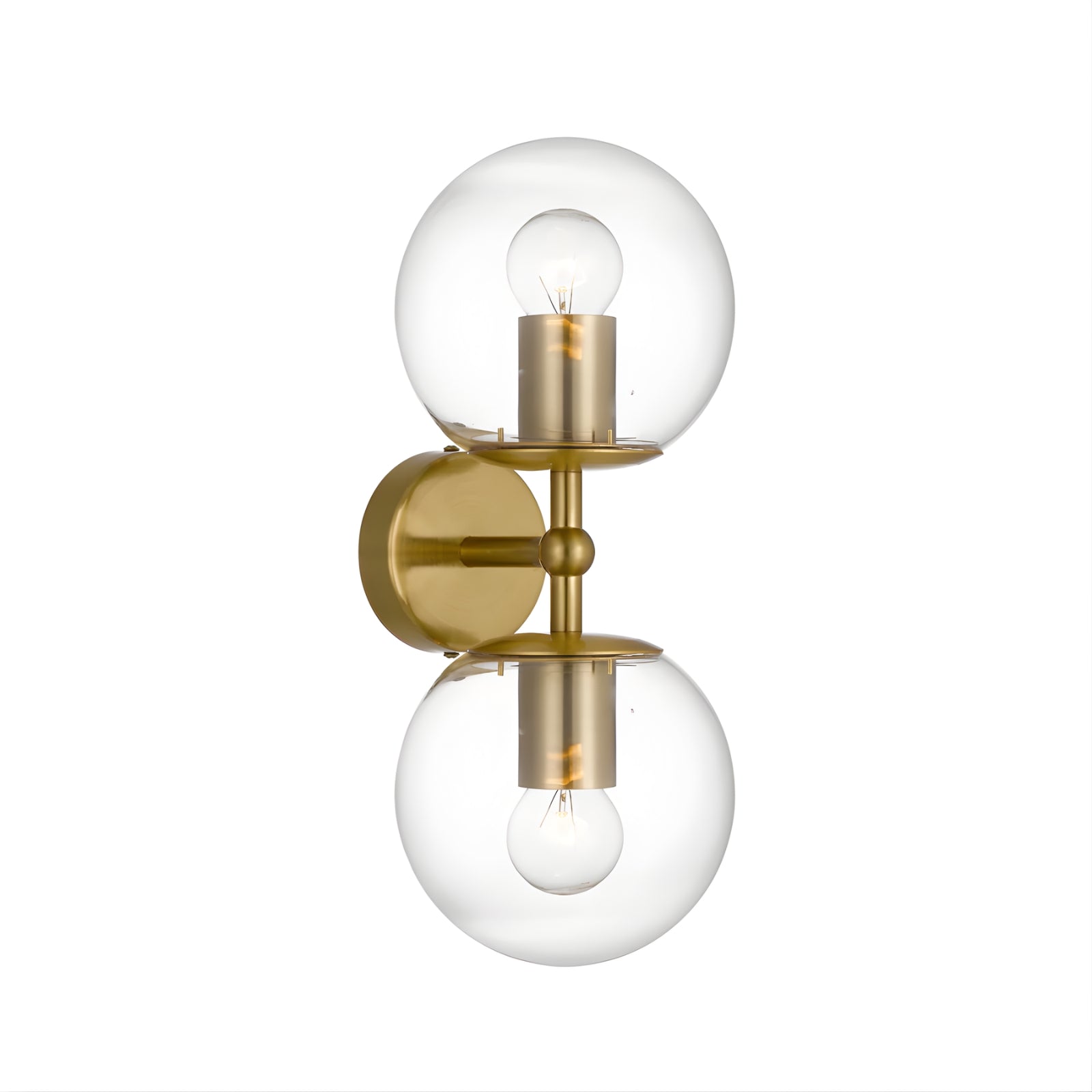 Telbix Eterna 2 Wall Light Antique Gold Clear ETERNAWB2-AGCL - The Blue Space