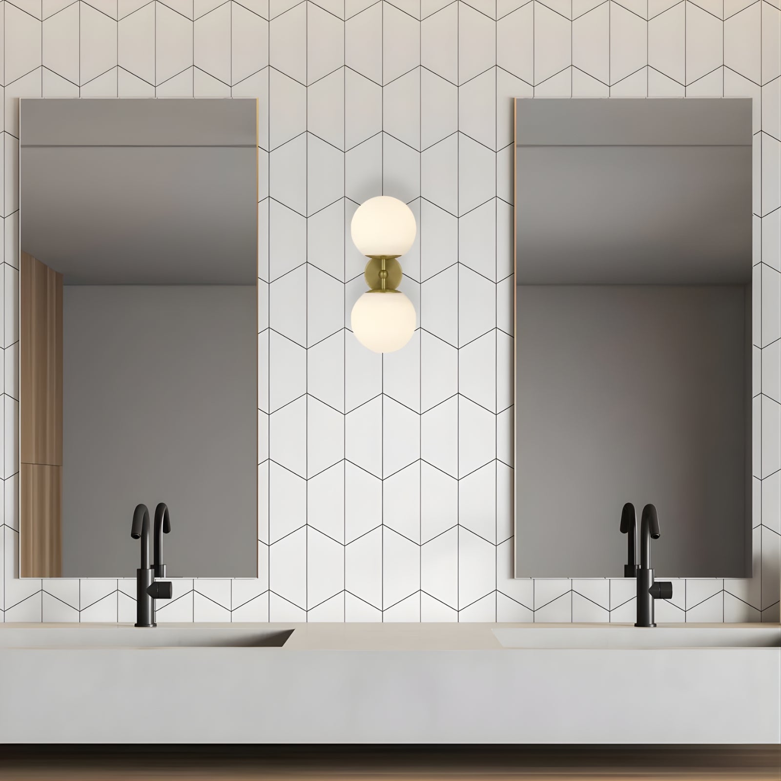 Lifestyle Telbix Eterna 2 Wall Light Antique Gold Opal Matte ETERNAWB2-AGOP - The Blue Space
