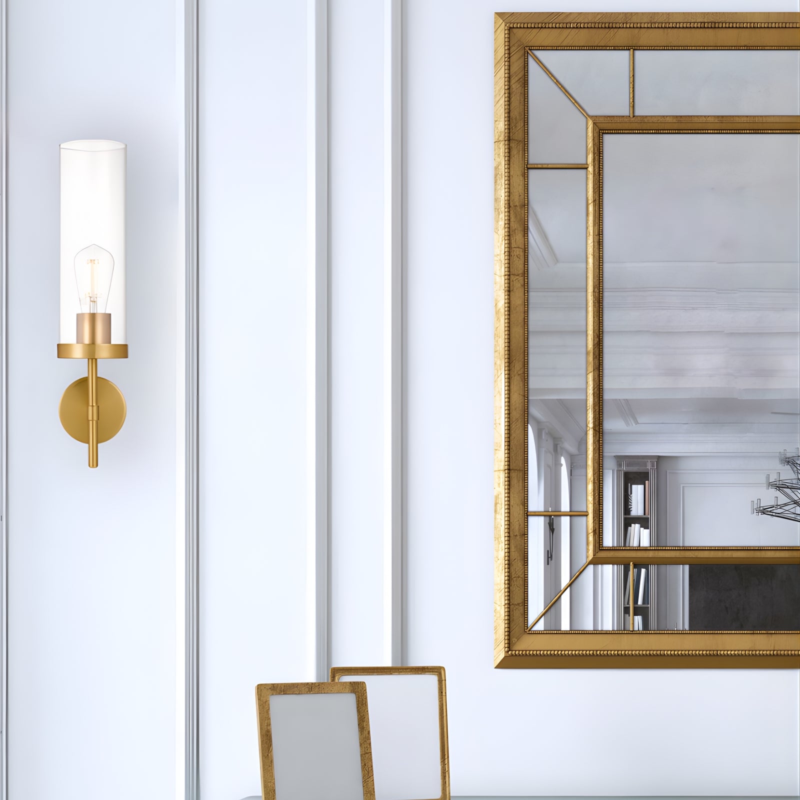 Lifestyle Telbix Garot Wall Light Antique Gold Clear GAROTWB-AGCL - The Blue Space