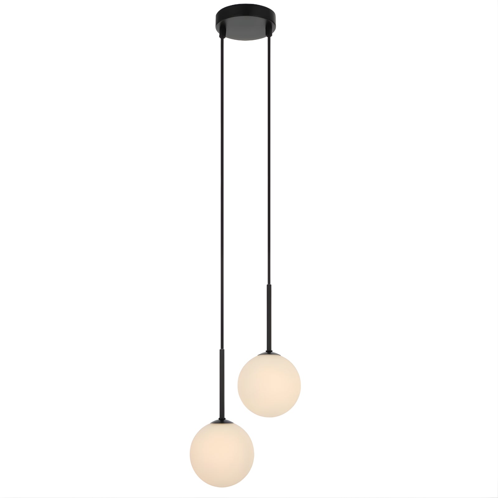 Telbix Gaston 2 Light Pendant G9 Black Opal GASTONPE2-BKOM - The Blue Space