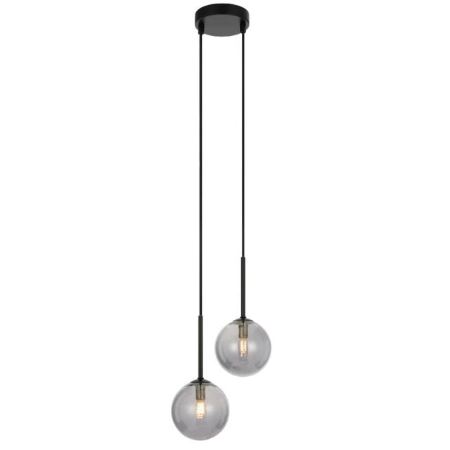 Telbix Gaston 2 Light Pendant G9 Black Smoke GASTONPE2-BKSM - The Blue Space