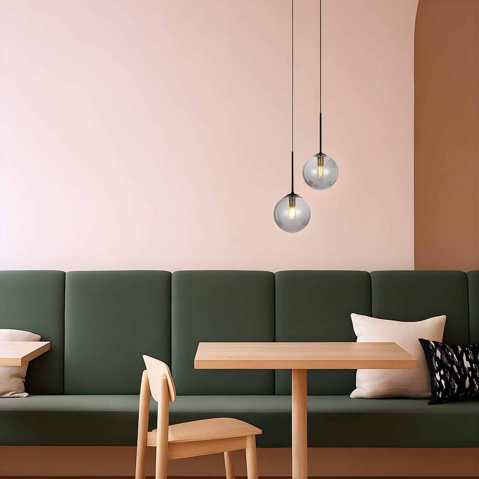 Lifestyle Telbix Gaston 2 Light Pendant G9 Black Smoke GASTONPE2-BKSM - The Blue Space