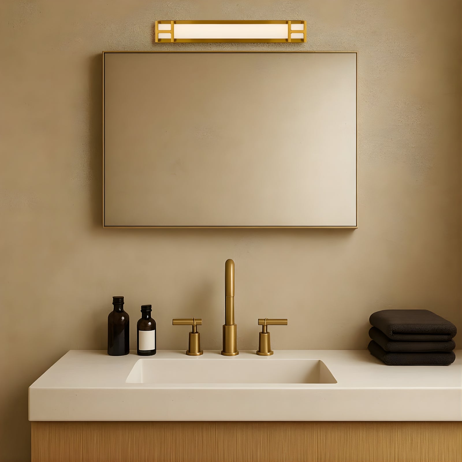 Lifestyle Telbix Gilson 40 Vanity Wall Light Antique Gold GILSONWB40-AG3C - The Blue Space