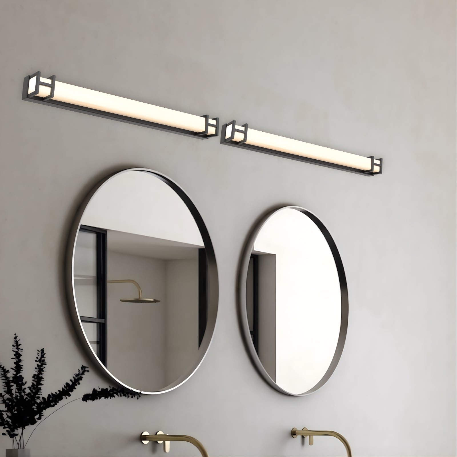 Bathroom Telbix Gilson 60 Vanity Wall Light Black GILSONWB60-BK3C - The Blue Space