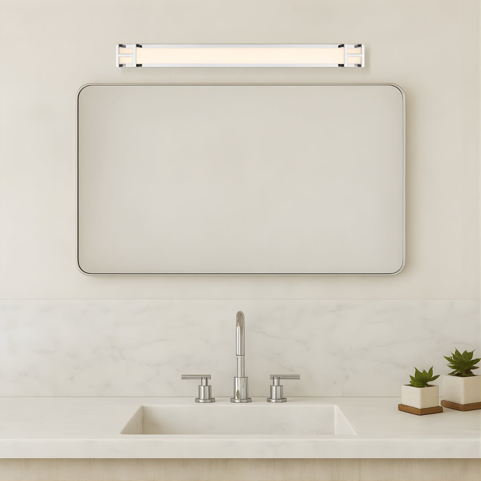 Lifestyle Telbix Gilson 60 Vanity Wall Light Chrome GILSONWB60-CH3C - The Blue Space