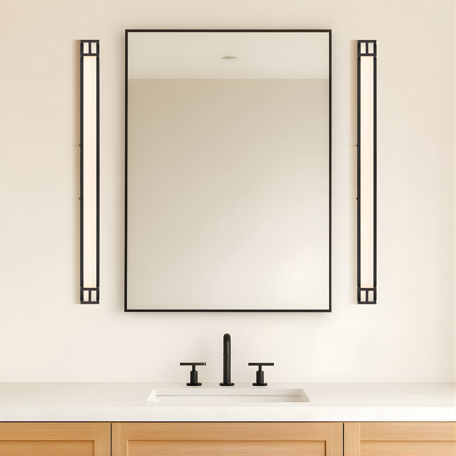 Lifestyle Telbix Gilson 80 Vanity Wall Light Black GILSONWB80-BK3C - The Blue Space