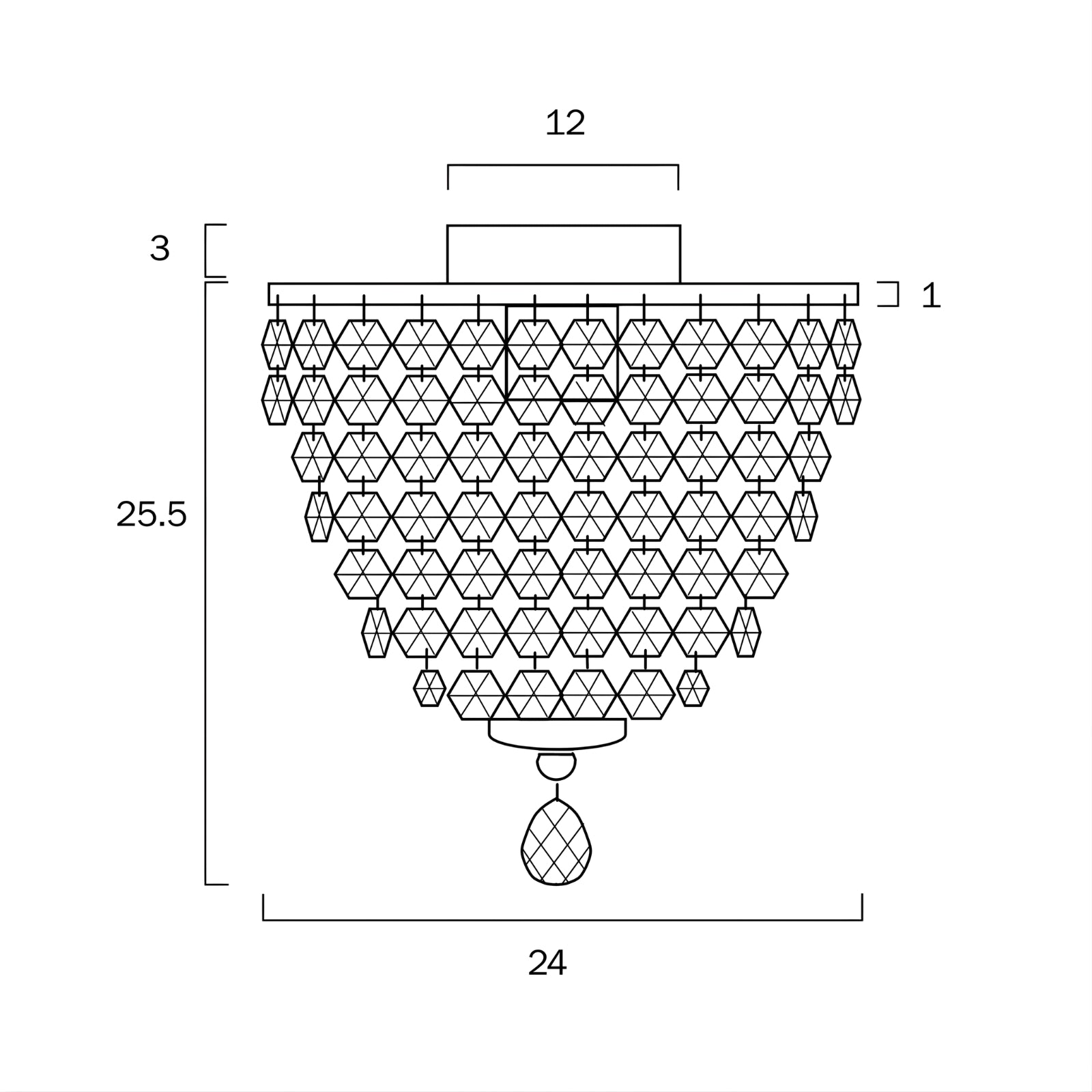 Line Drawing Telbix Grace Batten Fix Ceiling Light Black GRACEBF.23-BK - The Blue Space