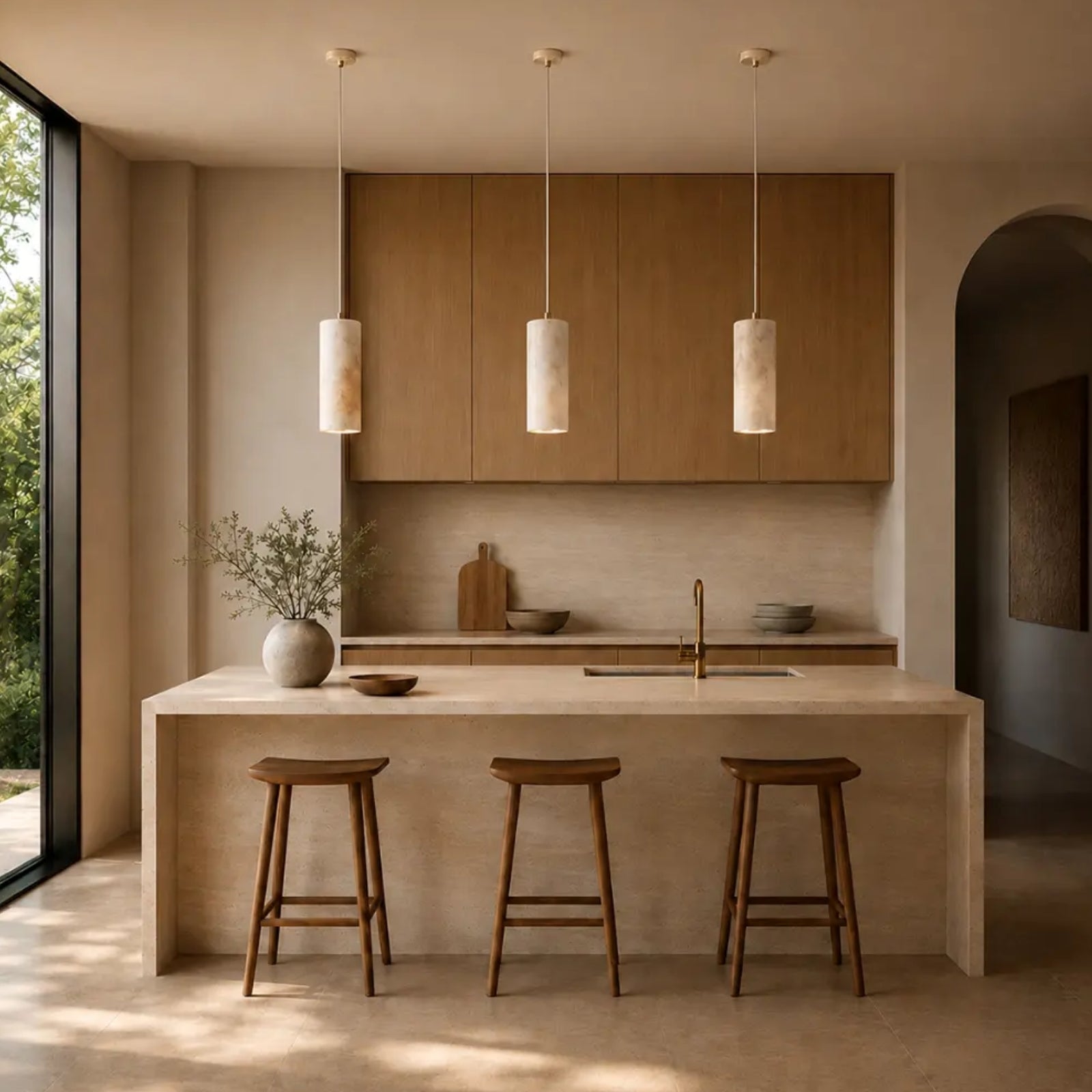 Lifestyle Telbix Jornel Pendant Light White Marble JORNELPE-WHM - The Blue Space