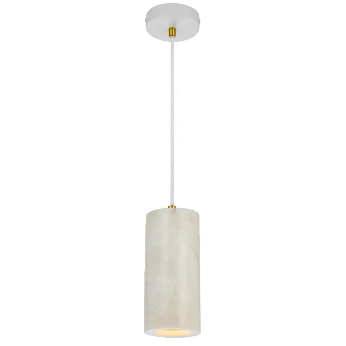 Single Telbix Jornel Pendant Light White Marble JORNELPE-WHM - The Blue Space