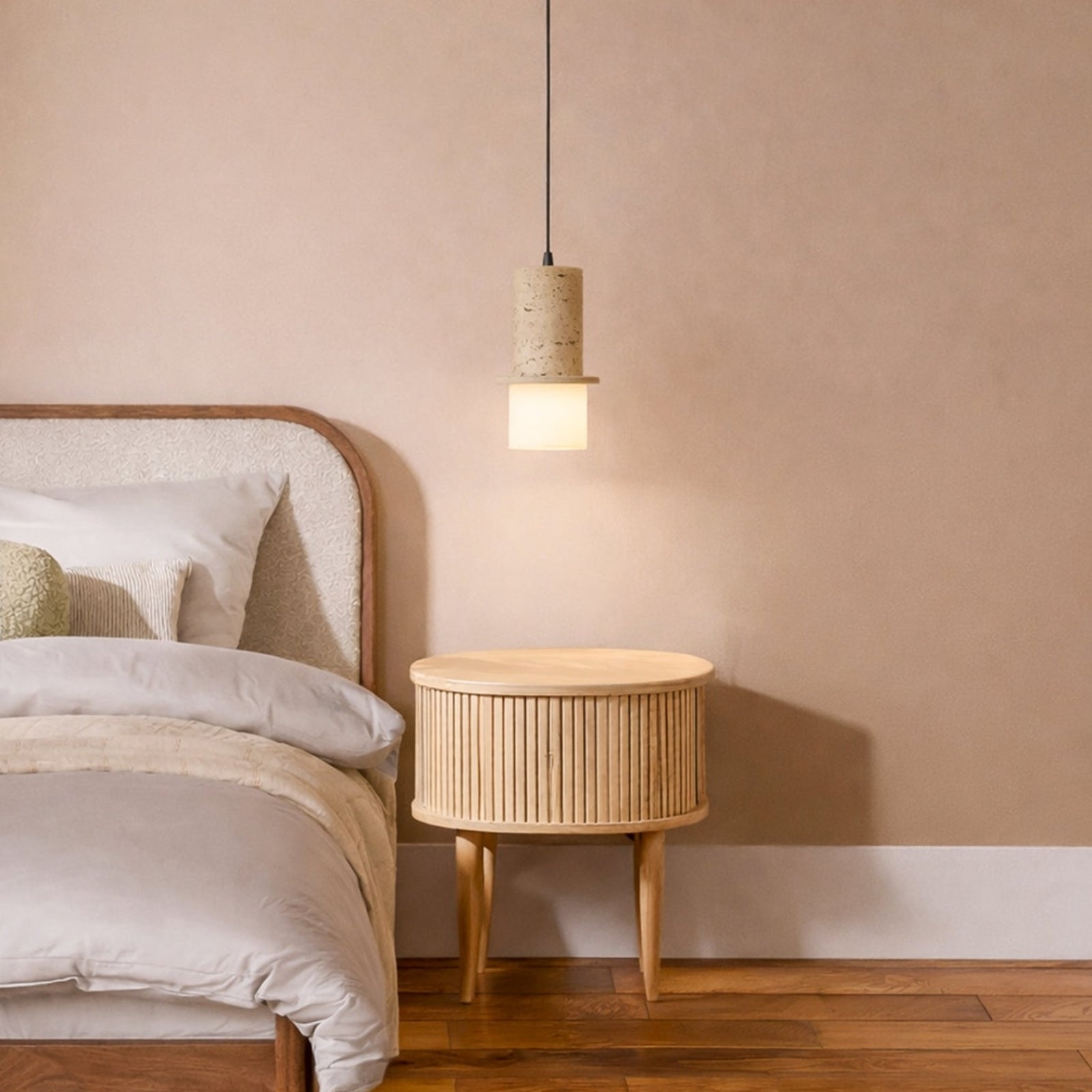 Telbix Kolisa 1 Pendant Light Beige KOLISAPE1-BE - The Blue Space