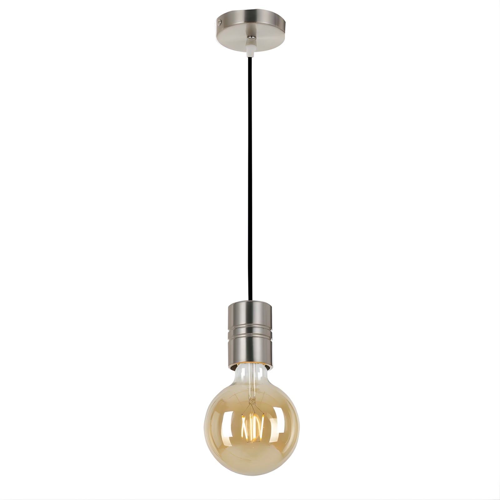 Telbix Lang Cord Set Pendant Light Nickel LANGCS-NKBK - The Blue Space