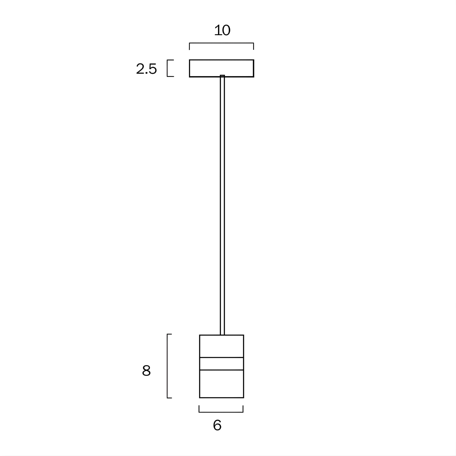 Line Drawing Telbix Lang Cord Set Pendant Light White LANGCS-WH - The Blue Space