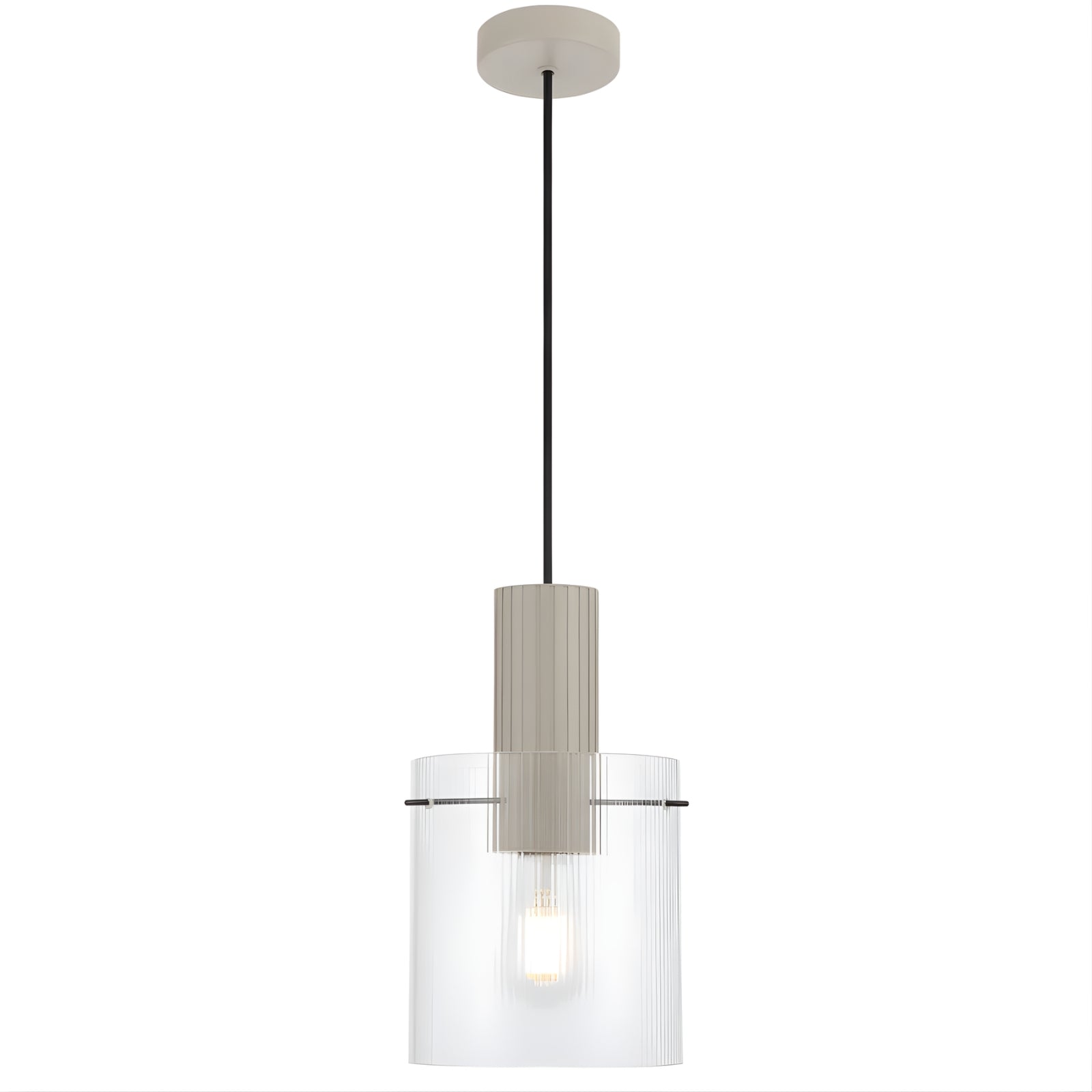 Telbix Mika 18cm Pendant Light Grey MIKAPE18-GY - The Blue Space
