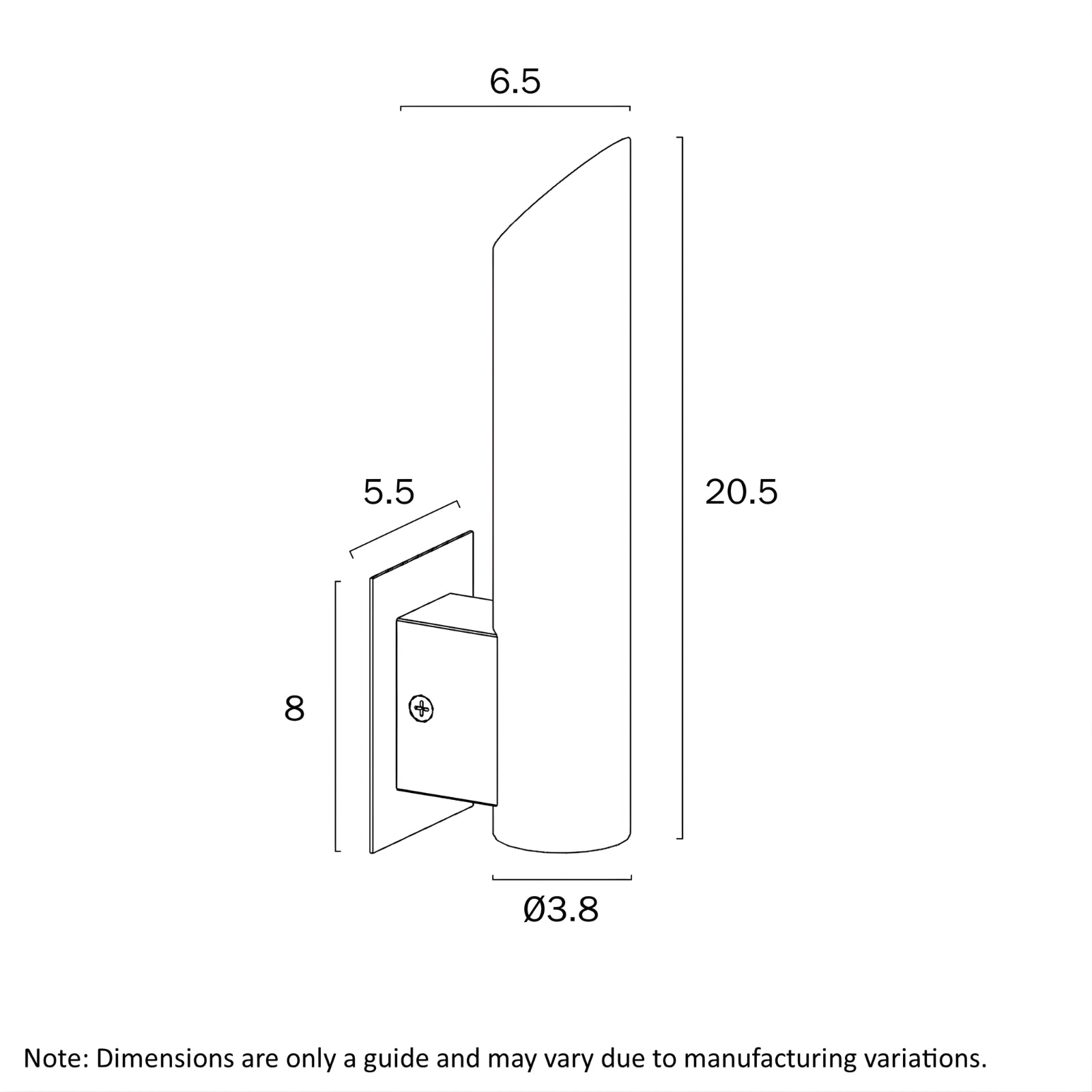 Line Drawing Telbix Penros 1 Wall Light Stainless Steel PENROSEX1-SS - The Blue Space