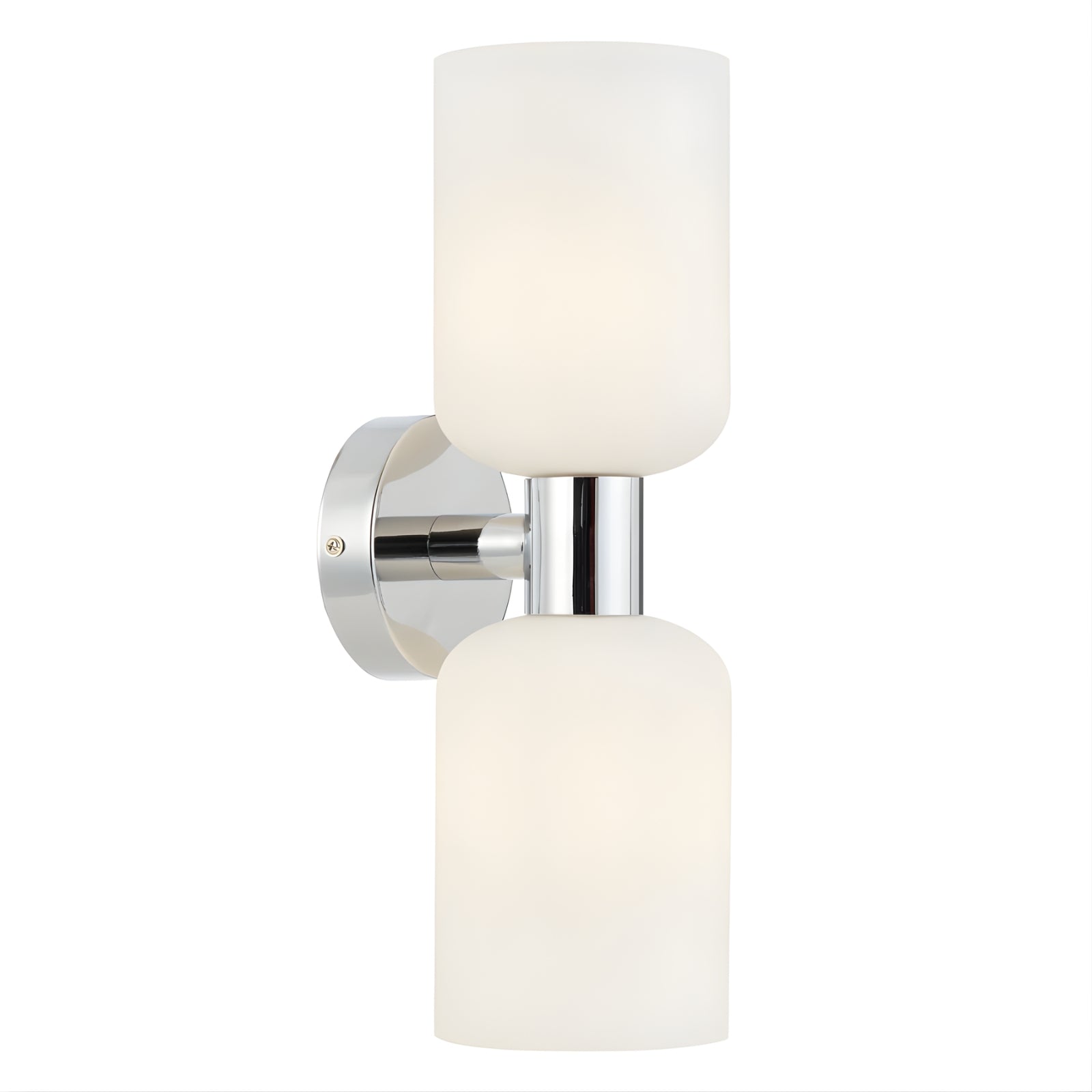 Telbix Riven 2 Wall Light Chrome Opal Matte RIVENWB2-CHOM - The Blue Space