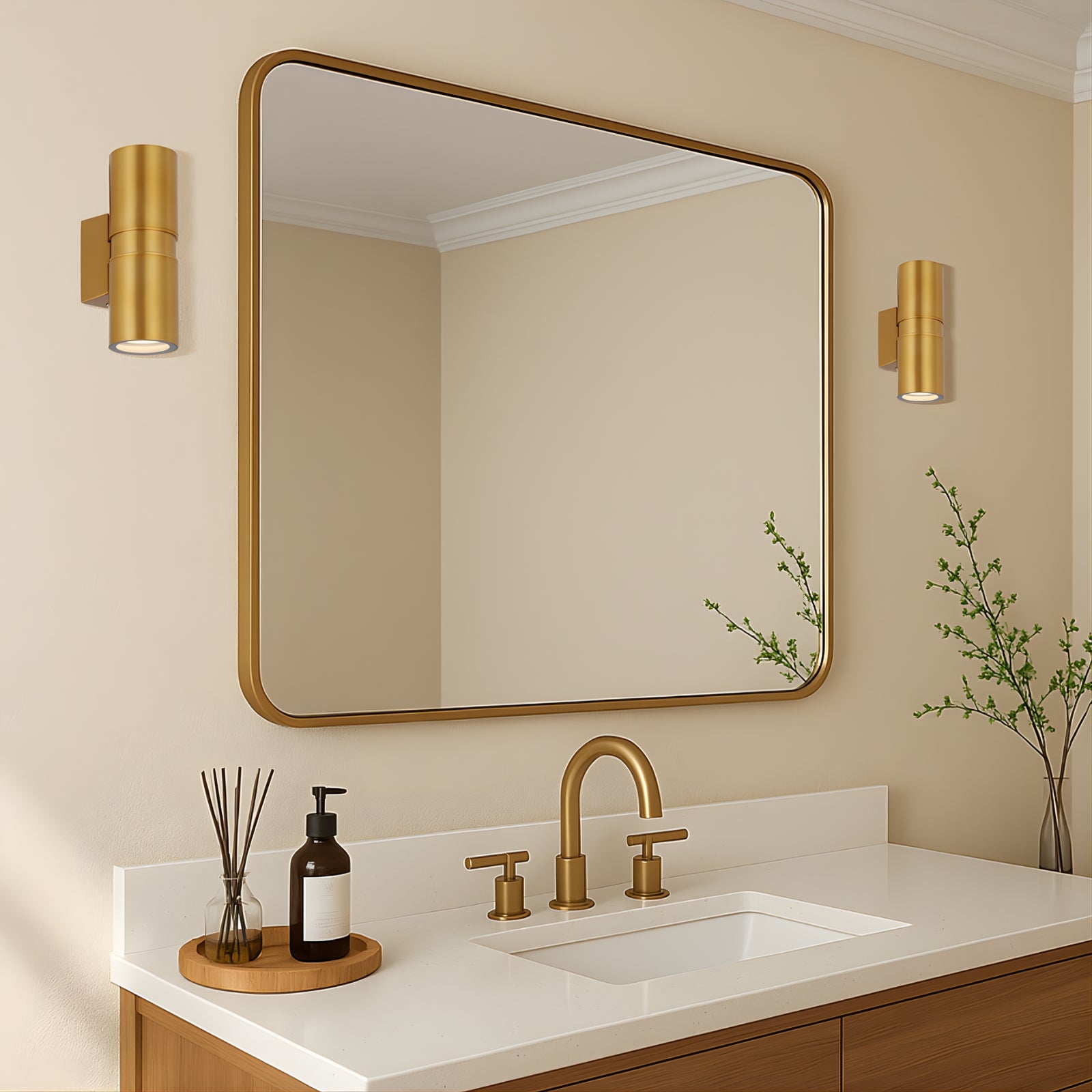 Lifestyle Telbix Sarnel Wall Light Brass SARNELEX2-BRS - The Blue Space