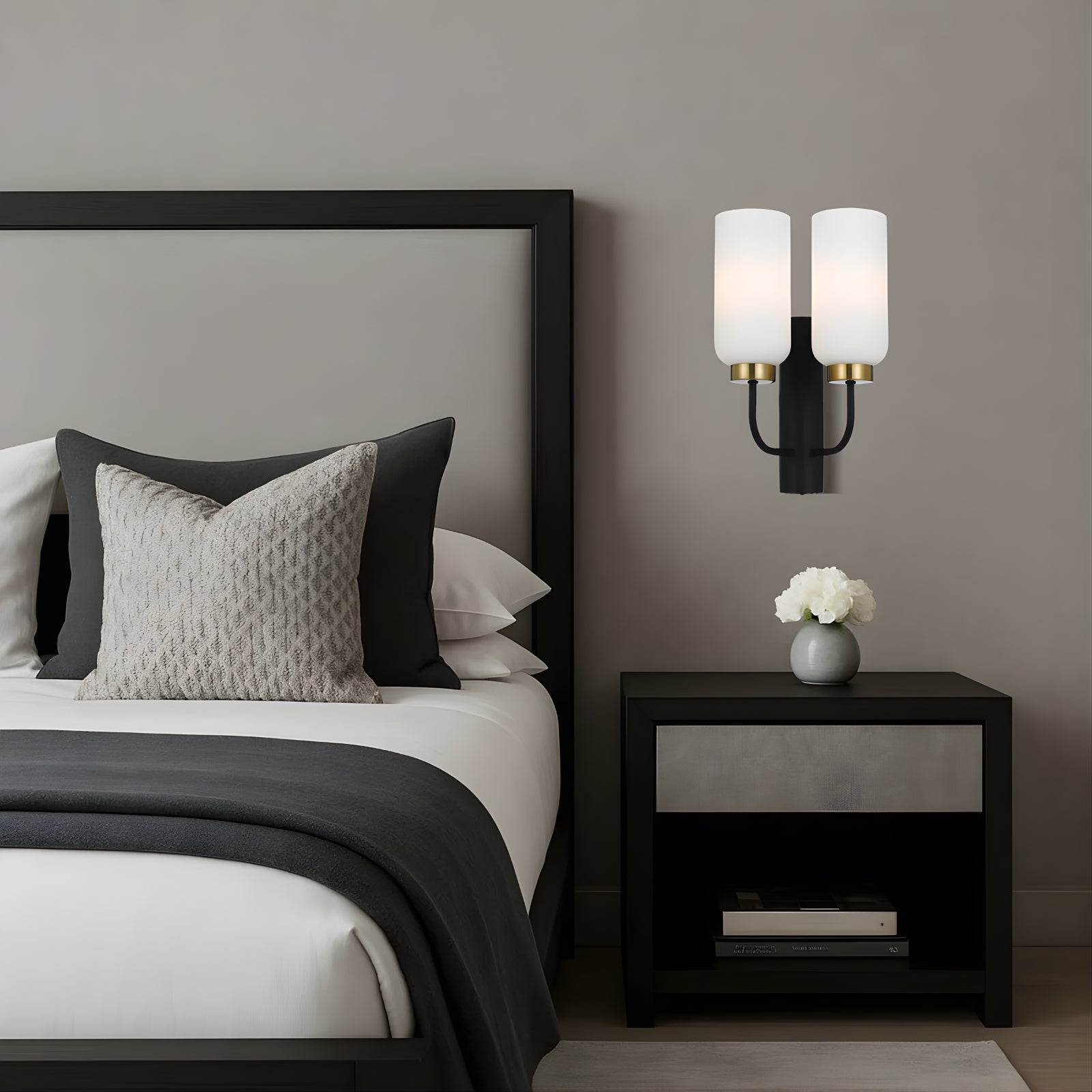 Lifestyle Telbix Sebring 2 Light Wall Light E27 SEBRINGWB2-BKO - The Blue Space