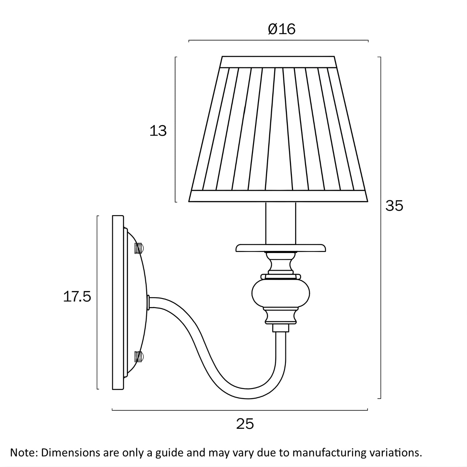 Line Drawing Telbix Siedel 1 Wall Light Copper SIEDELWB1SH-CP - The Blue Space