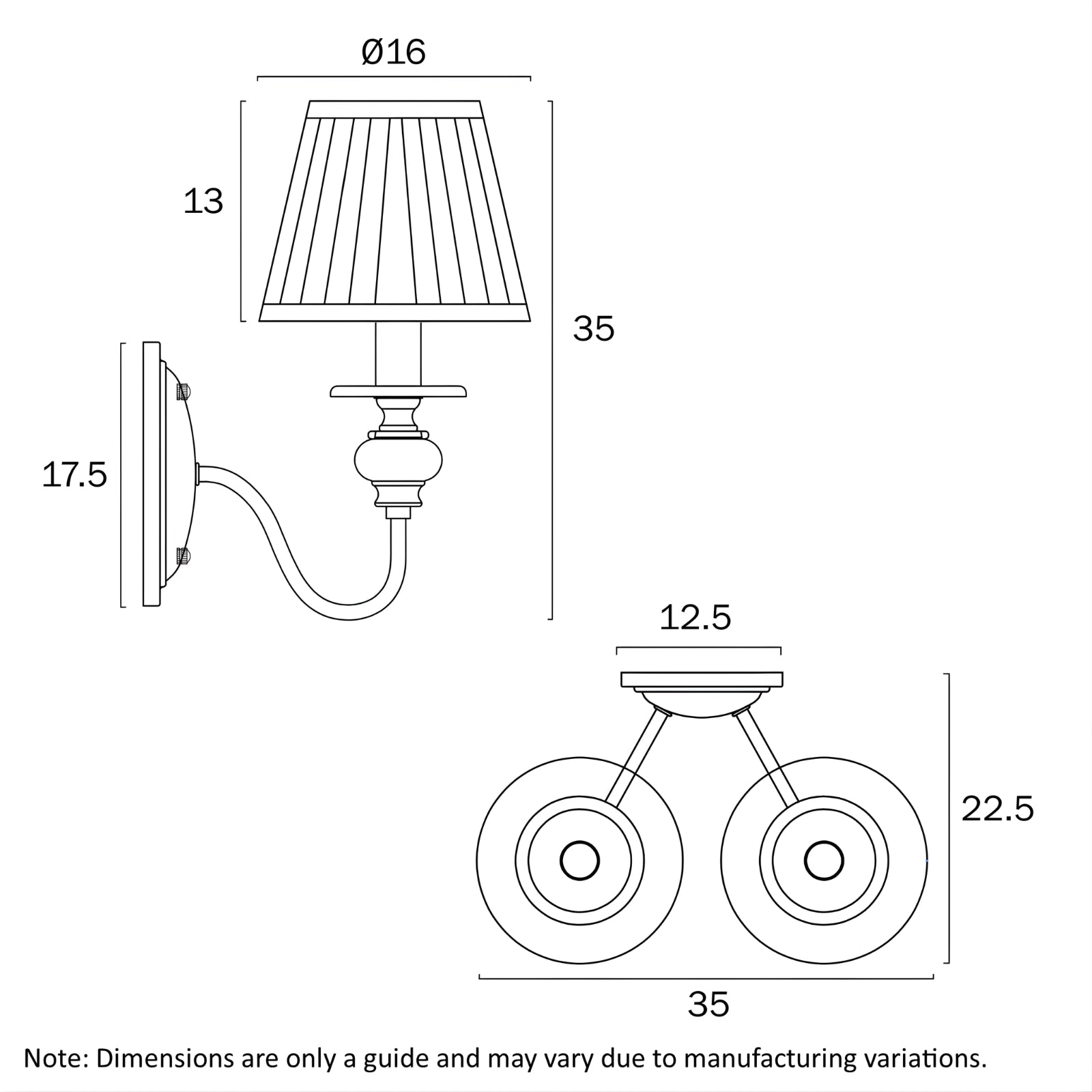 Line Drawing Telbix Siedel 2 Wall Light Copper SIEDELWB2SH-CP - The Blue Space
