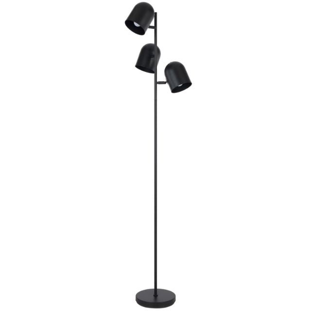Angle bTelbix Turin Floor Lamp E14 Black TURINFL3-BK - The Blue Space