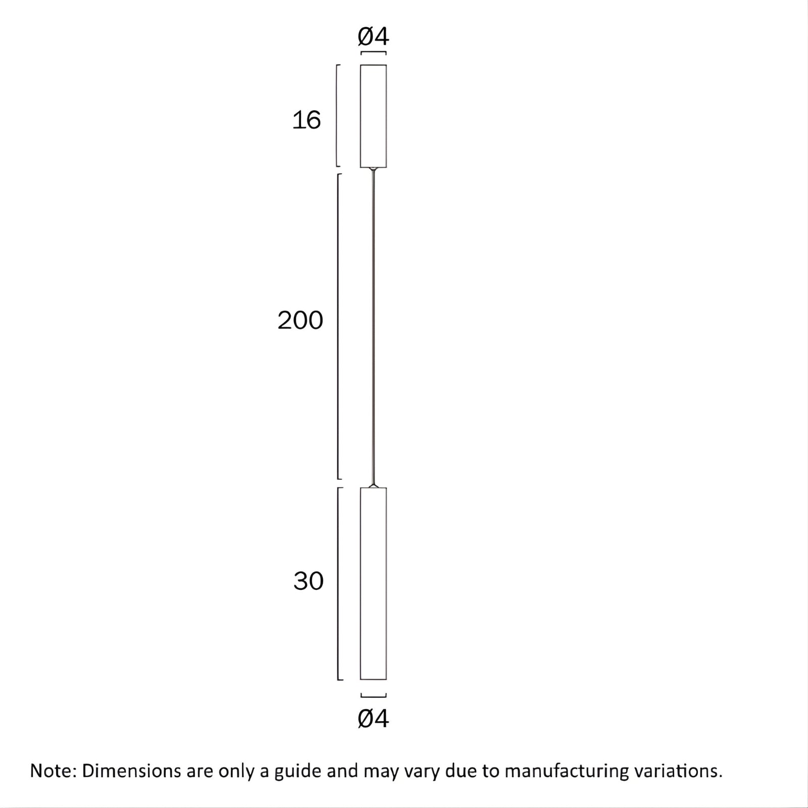 Line Drawing Telbix Verano Pendant Gunmetal VERANOPE-GM - The Blue Space