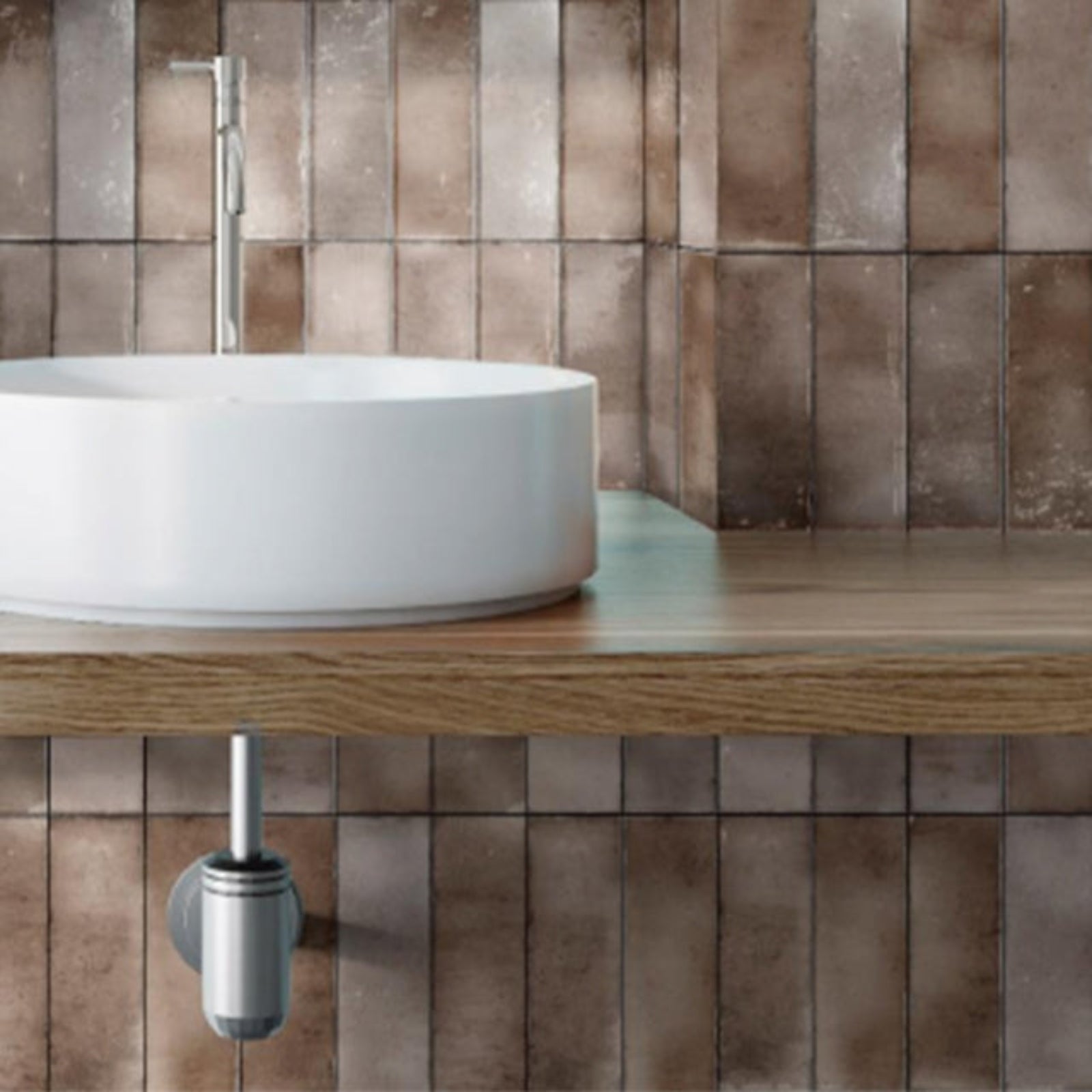 Terracotta Leon Spanish Subway Tile Gloss 69 x 240mm Ceramic | The Blue Space