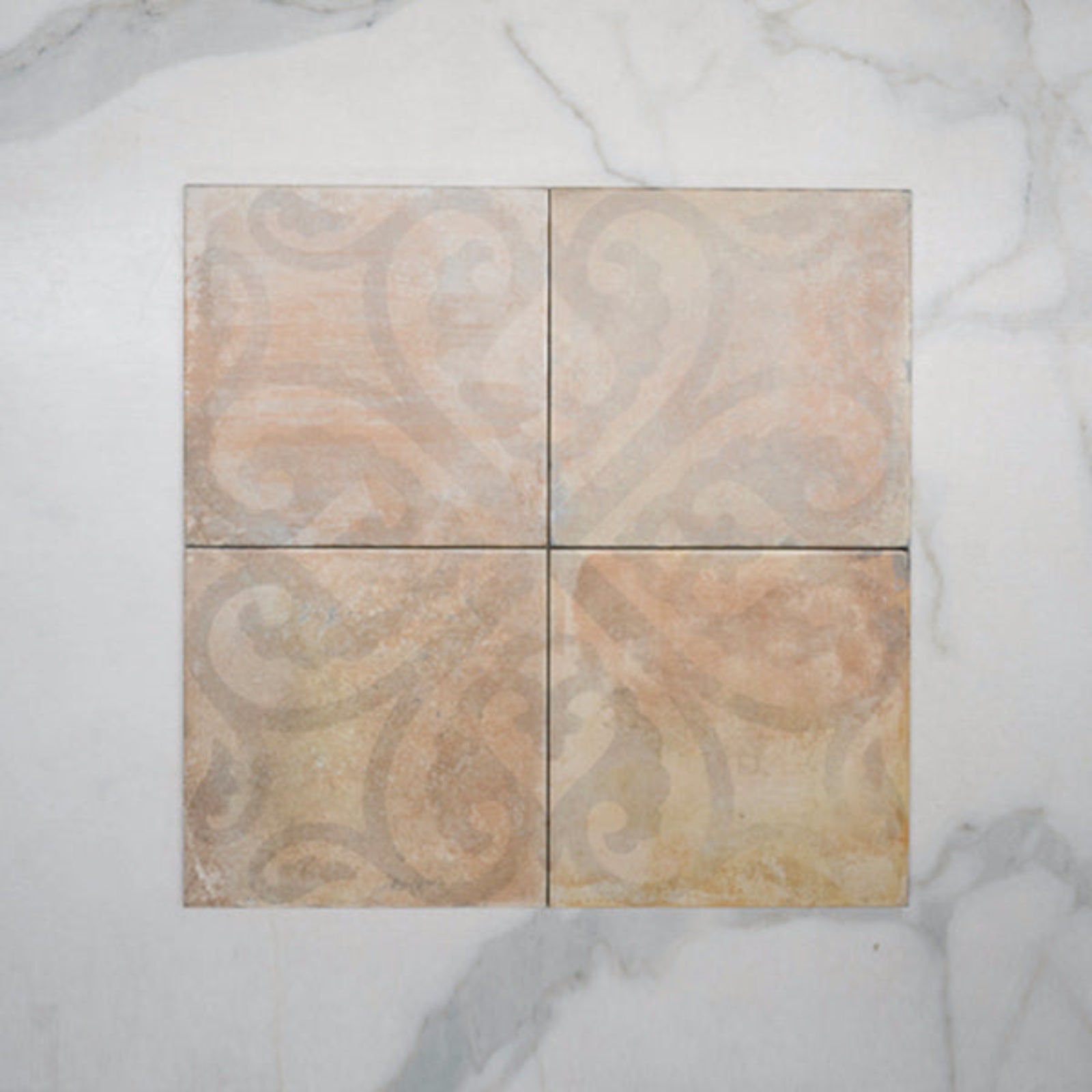 No Hand Terracotta Marco Feature Tile 250 x 250 x 8mm Spanish Porcelain - The Blue Space