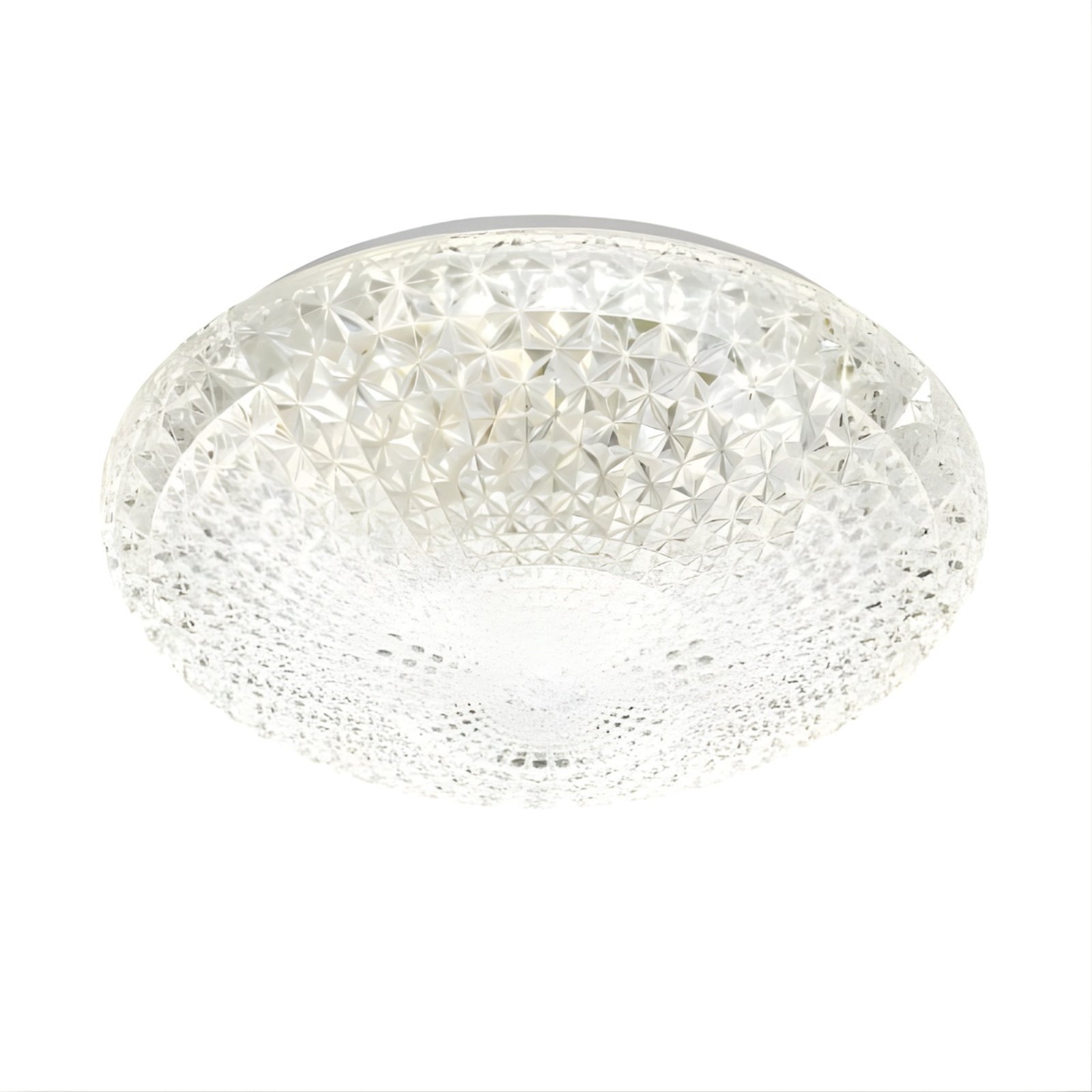 Telbix Lilac 18W 40cm LED CCT Ceiling Light Clear | The Blue Space