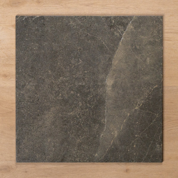Avalon Charcoal Lappato Porcelain Tile 450x450mm - The Blue Space