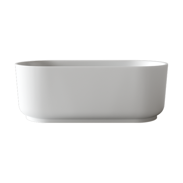 Baö Elegant Freestanding Bath in Gloss White | Deep-Etched