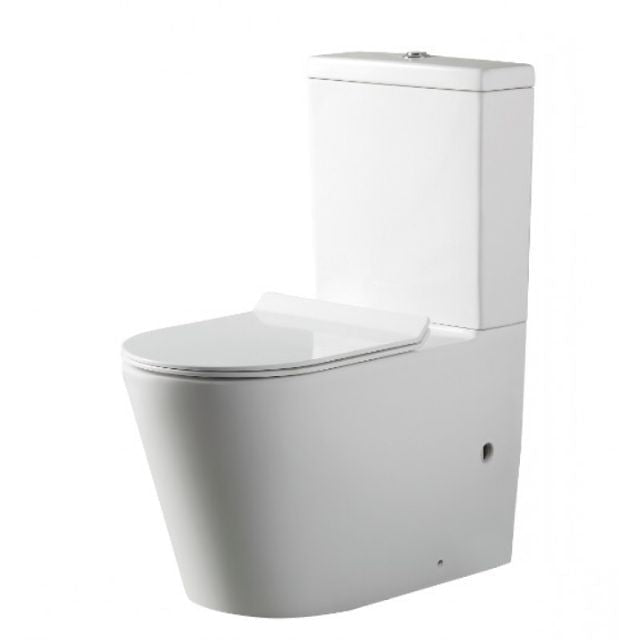BelBagno Flay-R Rimless Nano Glaze Toilet Suite BB007CPR - The Blue Space