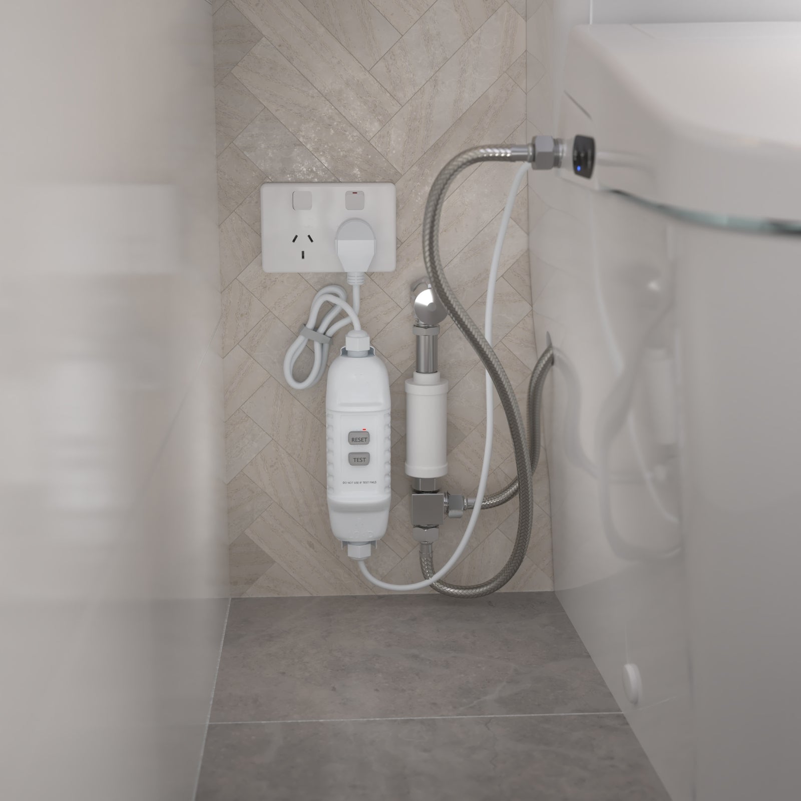 Caroma Livewell Bidet Seat required connections | The Blue Space