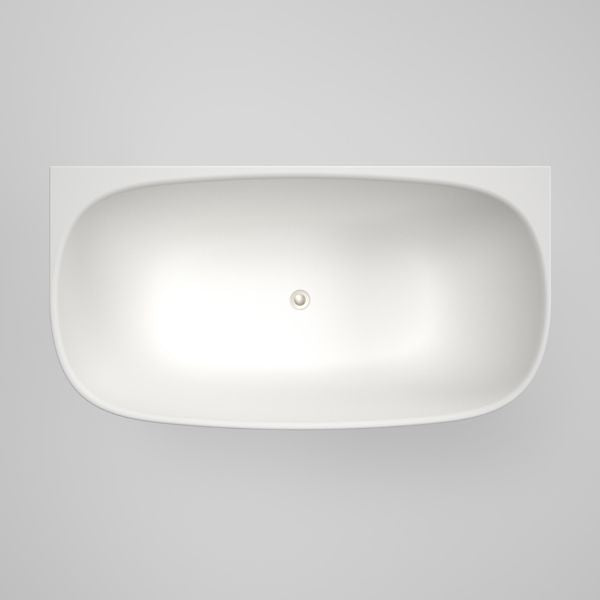 Caroma Contura II 1500mm Back to Wall Freestanding Bath - Matte White CII5WFMW - The Blue Space