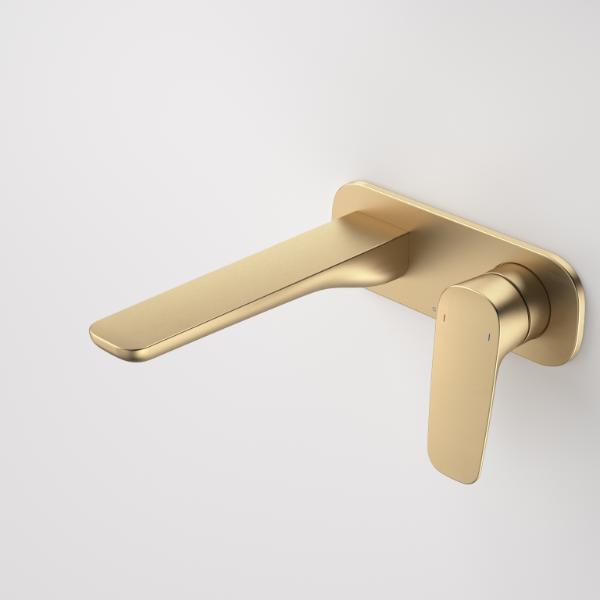 Caroma Contura II 180mm Wall Basin/Bath Mixer - Brushed Brass 849051BB6AF
