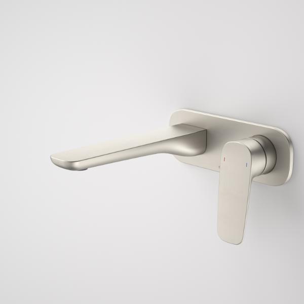 Caroma Contura II 180mm Wall Basin/Bath Mixer - Brushed Nickel 849051BN6AF